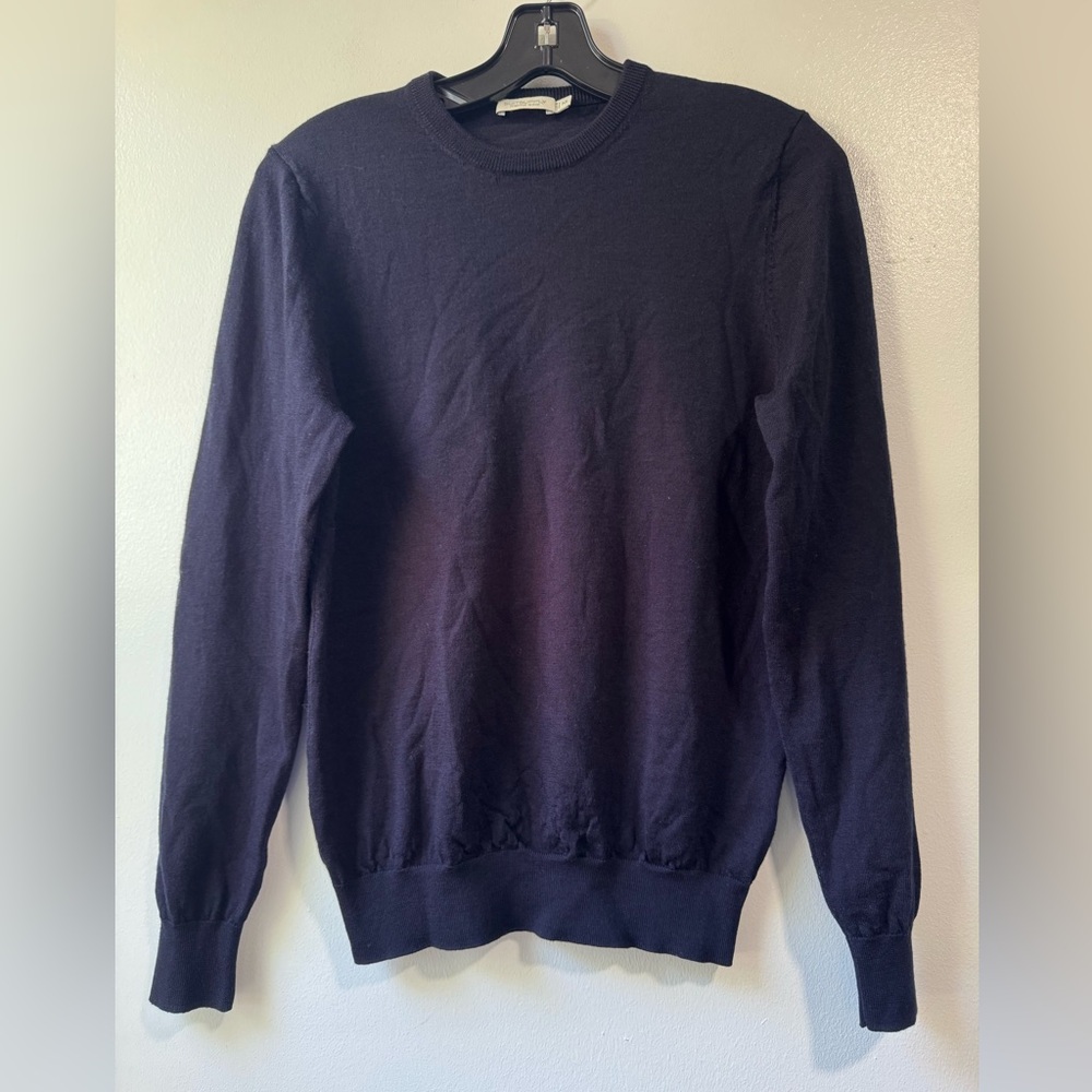 Suitsupply Crew Neck Navy Knit Sweater